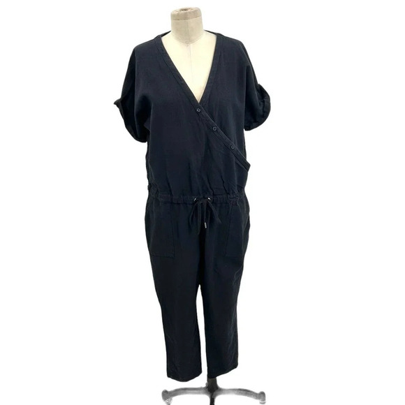 n:PHILANTHROPY Gingham Jumpsuit in Black Cat Size Large - Picture 2 of 11